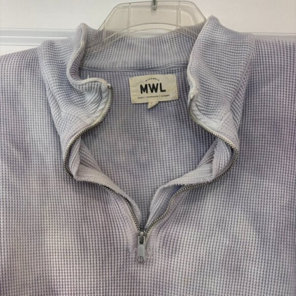 Madewell MWL Waffle Half-Zip Shirttail Sweatshirt in Tie-Dye - Picture 6 of 11
